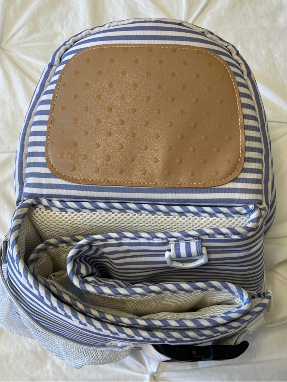 Ushbaby Blue & White Striped Kids Backpack - Picture 2 of 10